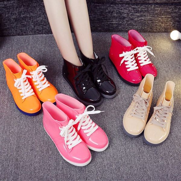 Transparent Rain Boots Waterproof Shoes Fashion Jelly Boats for Women Outdoor Rainy Days Casual Ankle-Calf Work Fishing Boot876 b3a9