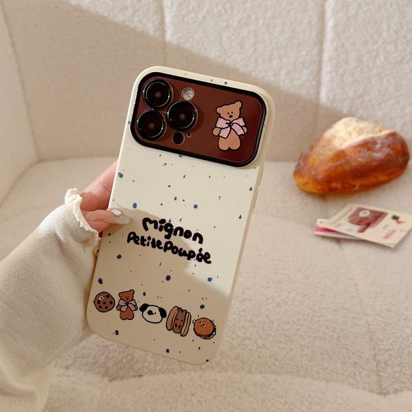 ddmygifts Little Bear Hanging Strap Suitable for iPhone 14, Apple 15 Phone Case 13, Promax Full Package 11, Korean Style Cute XR Soft Cover
