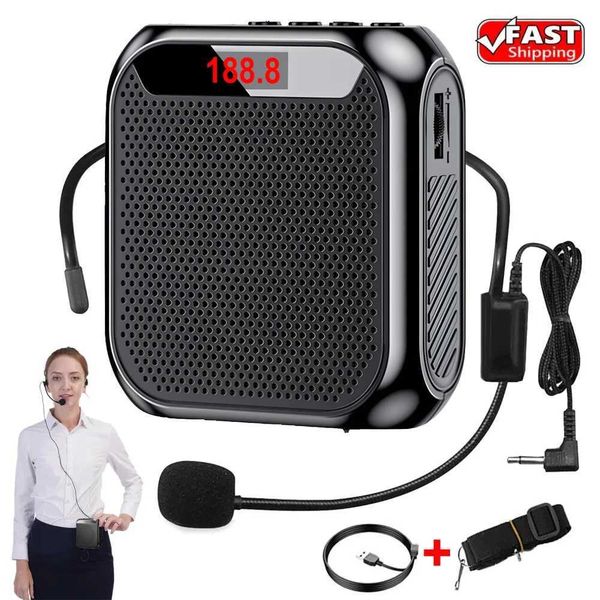 5W Vo Amplifier Mti-functional Portable Personal Vo Speaker with Microphone Display Surround Sound for Teas Speech Z241029