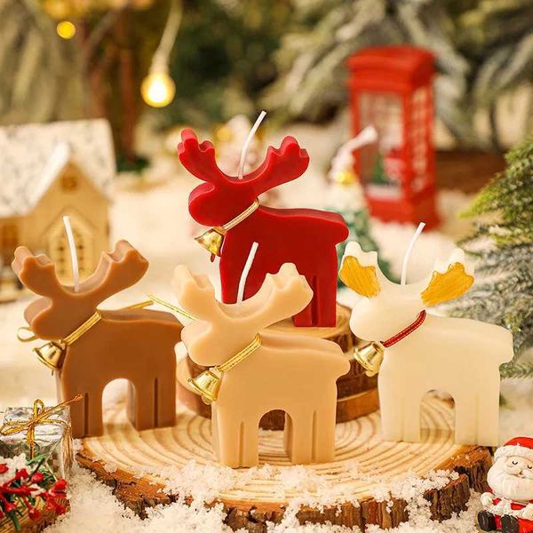 Christmas Candles Scented Deer Candles Home Decoration Merry Christmas Scented Candles Giving Festival Gift For Home New YearC241224