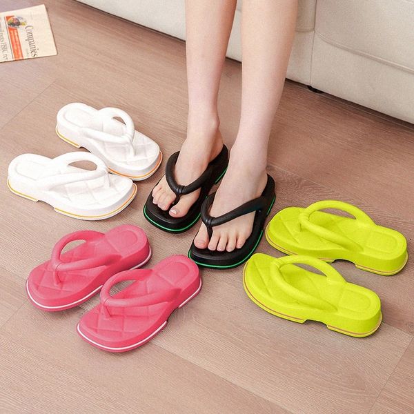 New summer sandals non-slip EVA thick-soled wet flip-flops female indoor and outdoor non-slip slippers q583#