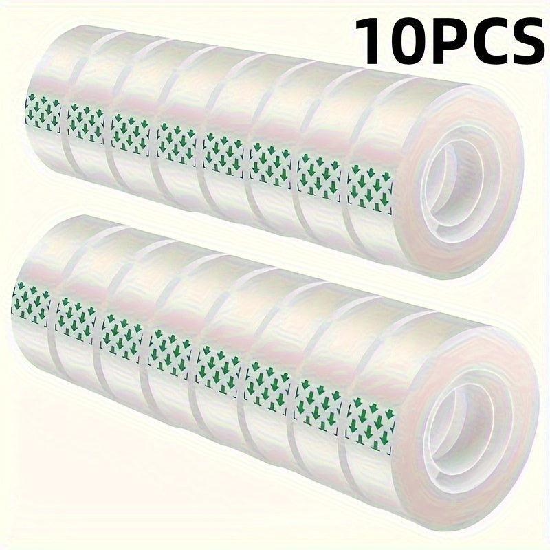 TEMU Clear Strong Adhesive Plastic Film Tape - Heavy Duty Clear Packaging Film For Gift Wrapping, Crafts, Scrapbooking, Labels - Compatible With Tape