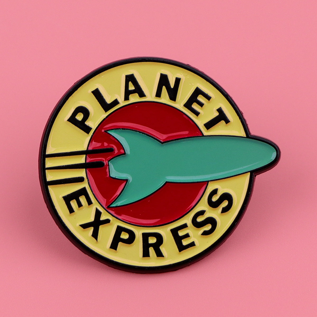 TEMU Vintage-inspired Enamel Pin - Retro Space-themed Brooch With & Background, Perfect For Backpacks, Bags, And Gifts, 1pc, Space-themed Accessory |