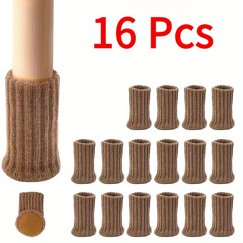 TEMU 16pcs, A Set Of Perfect Table And Chair Leg Socks To Eliminate Noise, High Elastic Floor Protectors, Non-slip Chair Leg Socks, Furniture Leg