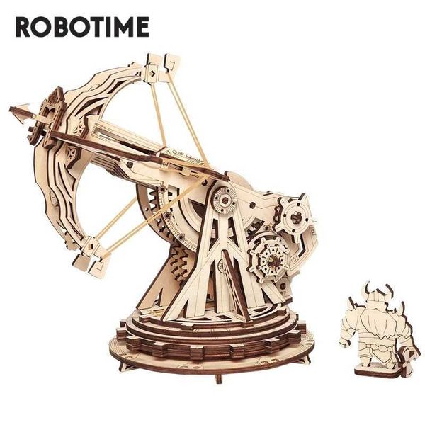 Robotime 3D Wooden Puzzle Medieval Siege Weapons Game Assembly Set Gift for Children Teens Adt War Sgy Toy KW401 KW801T250206