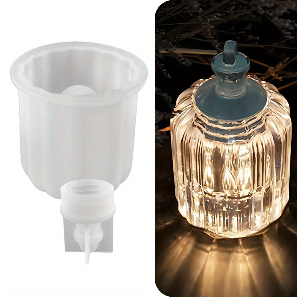 TEMU Elegant Round Resin Lamp Mold With Dome Lid & Leaf-flower-animal Decorative Inserts - Silicone Epoxy Resin Craft Mold For Diy Pendant, Wedding,,