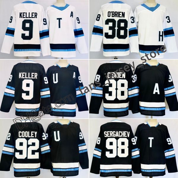 24-25 New College Ice Hockey 9 Clayton Keller Jersey Stitched 38 Andrew Obrien 92 Logan Cooley 98 Mikhail Sergachev Jersey Mens S-3XL