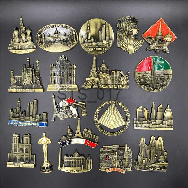Fridge Magnets Metal premium 3D stereo refrigerator sticker fridge magnet souvenir Tourist souvenir attractions Home kitchen decoration x073