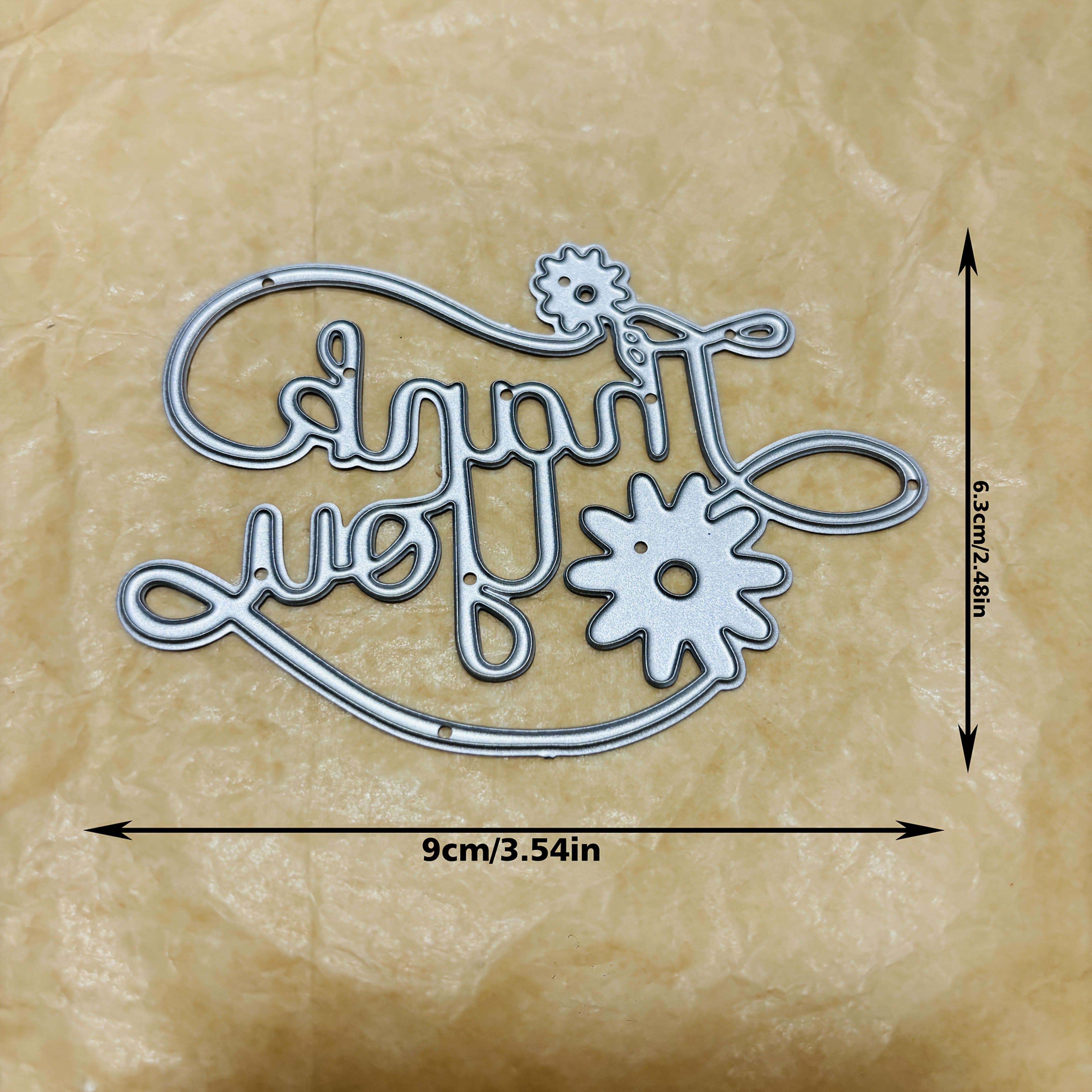 TEMU Thank You" Metal Die Cuts With For Diy Scrapbooking, Card Making & Papercrafting - Intricate Flower And Gear Themes, Craft Die Cuts|gratitude
