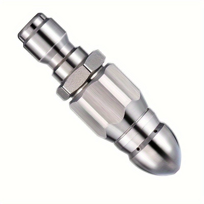 TEMU 1-4 Inch High-pressure Water Hose Nozzle, 5000 Psi, Quick Connect Drain Clog Remover, Non-electric Manual Operation, Black, For Car Washing