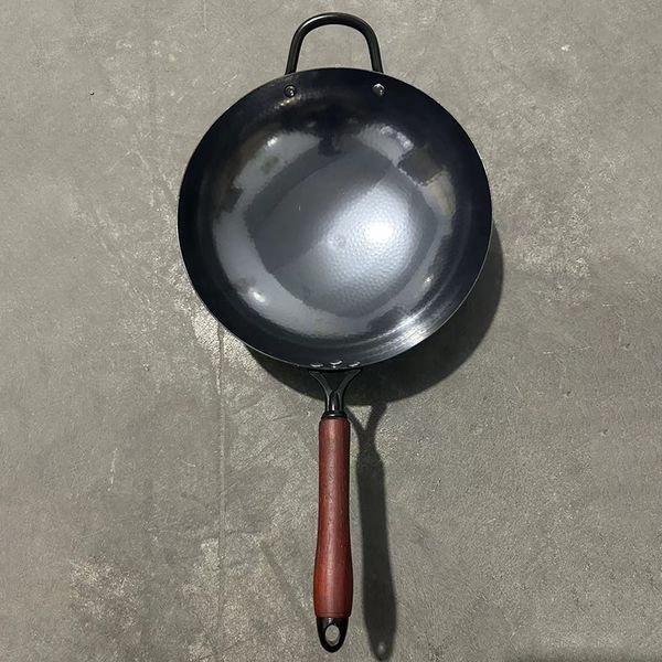 Vintage Iron Non-stick Pan Handmade Uncoated Household Kitchen Cookware