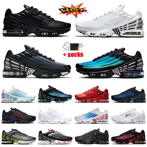 top quality tn 3 tns designer running shoes for women men tn3 black aqua unity white leather plat-form sneakers