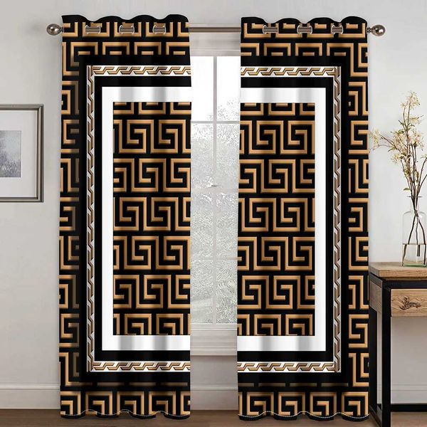 Curtain Brand High quality black gold luxurious curtains childrens bedrooms living rooms living rooms kitchens decorations curtains blinds T