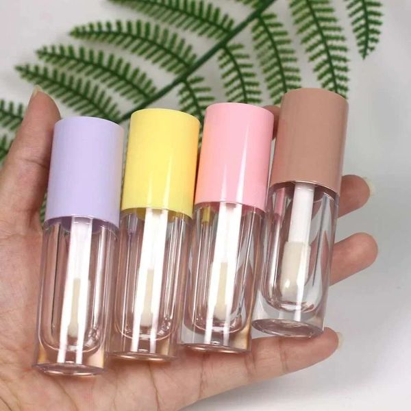 Lipgloss Tube 6-10Ml Empty Portable Mini Gloss Bottle Clear Lip Glaze Tubes Round Small Sample Cosmetic Packing Container