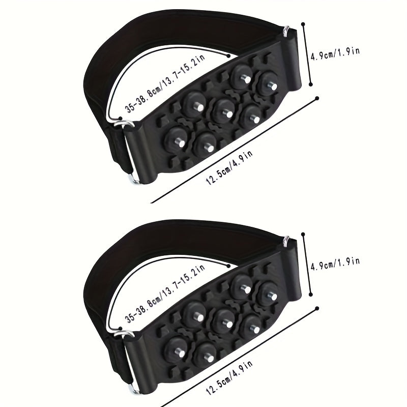 TEMU Two-pack Bicycle Tire Anti-slip Pads - Heavy-duty Non-slip Grip, Fit For Mountain-road-commuter Bikes - Tire Tread Patterns, Traction On Snow,