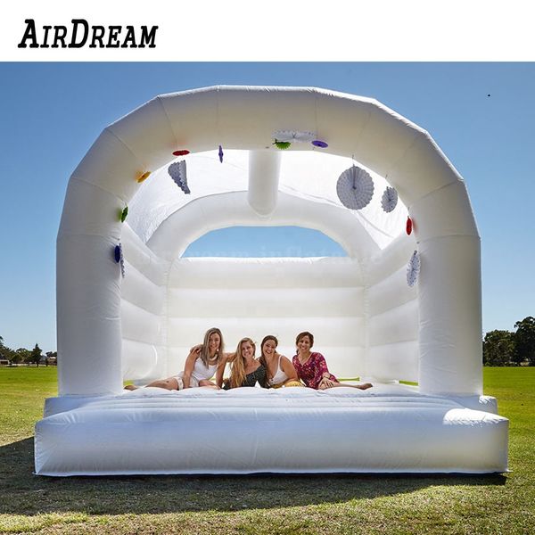 Wedding&#039;s Moonwalk, Plus Size Inflatable White Wedding Jumping Bouncer house, Classic Bounce jumper castle tent For Sale-1