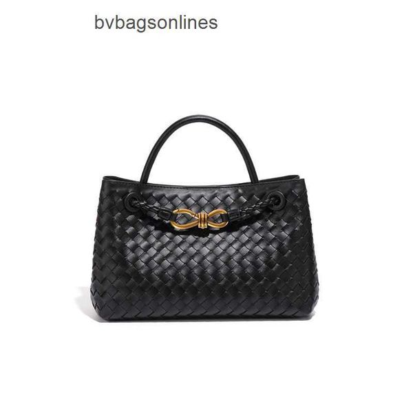 High end bags for Jodie Bag Pouch Andiamo Handmade Woven Bag Simple and Versatile Large Capacity Handbag Tote for Women Original 1:1