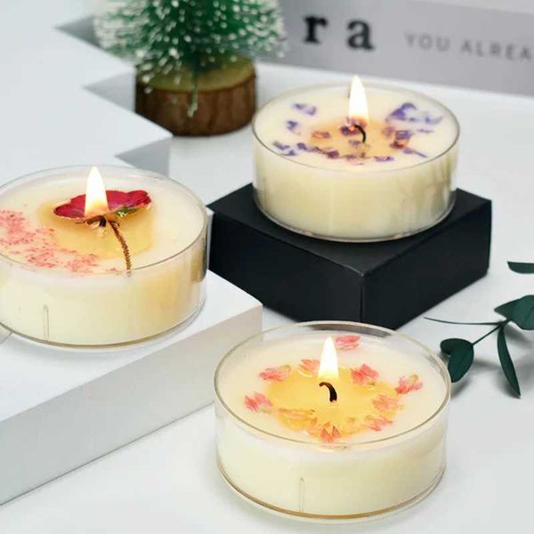 1Pc Mini Natural Plant Scented Nile Garden Aromatic Candle Low Temperature Handmade Candles Romantic Gifts Home Decoration Y250118