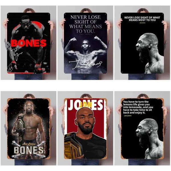 Jon Jones Metal Sign Boxing Posters Gaming Room Decoration Man Vintage Tinplate Sign Plaque for Wall Art Decoration InteriorXJ250116