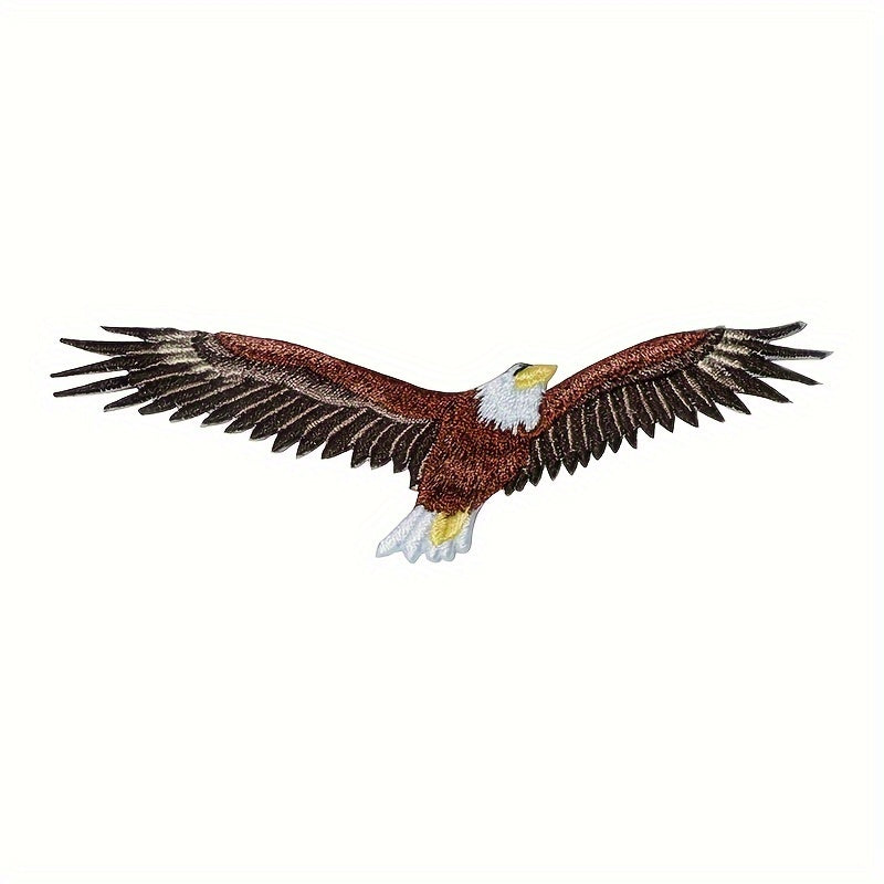 TEMU Bald Eagle Embroidered Patch - For Jackets, Backpacks & Clothing Accessories