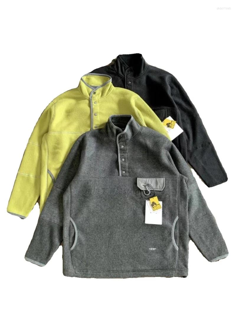 Men&#039;s Hoodies Wander23 Wool Blend Hoodie Jaet Mixed Fiber Stand Collar Overhead Sweatirt Outerwear Japanese Sle Youth Casual Faion