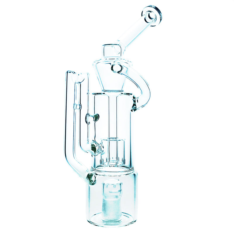 Recycling circulating smoke evaporator glass water pipe, with base water smoke bubbler 1 bird cage perc 18mm connector GB425