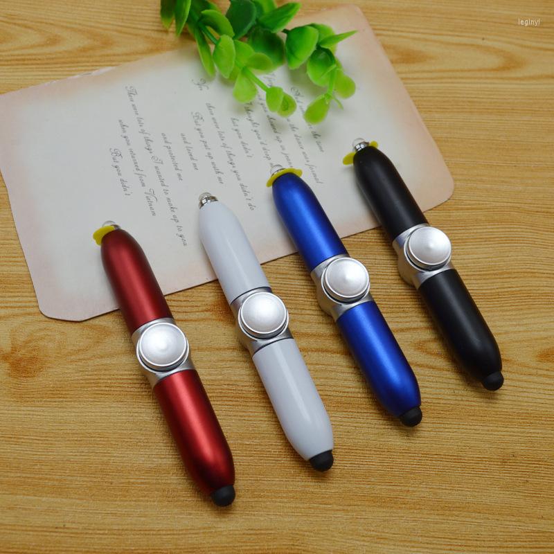 Pcs-lot Multifunction Fidget Spinner Ballpoint Pen Cute Touch Screen Light Ball Pens School Office Supplies Stationery Gift
