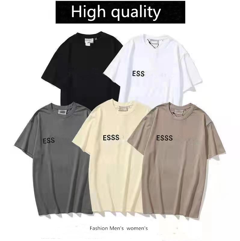 Tees ESS T Shirts Mens T-shirts Women Designer cottons Tops Man S Casual Shirt Luxurys Clothing Street Shorts Sleeve Clothes