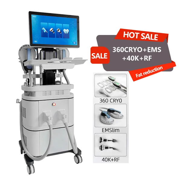 Cryopolysis Fat Removal Body Shaping Cryolipolysis Slimming Body Shaping Weight Loss 18.5 Inch Big Screen 2 in 1 EMS 360 Body Sculpting