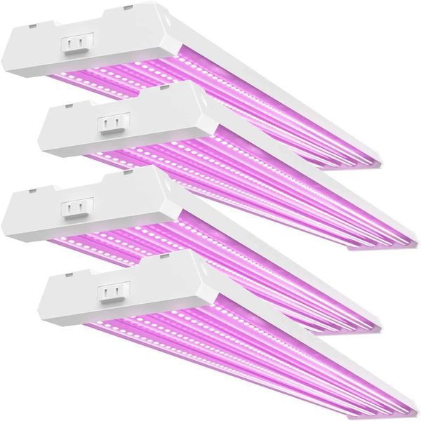 LED Grow Lights Full Spectrum for Indoor Plants 80W Integrated Suspended Fixture Plug-in Linkable Y240816