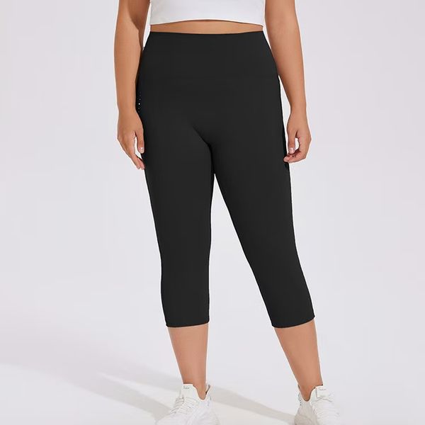 running Large print yoga pants with nude feel high waist peach hip lifting fitness and sports cropped pants