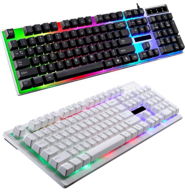 Computer Keyboard Backlit Gaming Keyboards for Desktop USB Wired Illuminous Gamer Office LED Backlights PC Keypad1466826