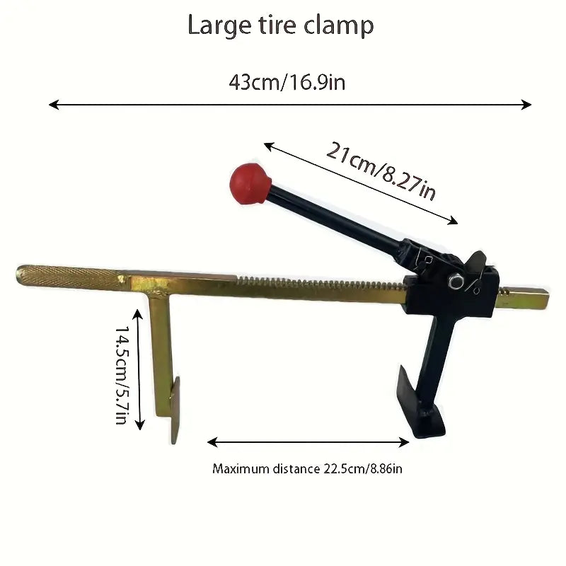 TEMU 1pc High-performance Bead Breaker Tool - Heavy-duty Manual Tire Changer, Steel Construction, Versatile Tire Service Equipment With Guard