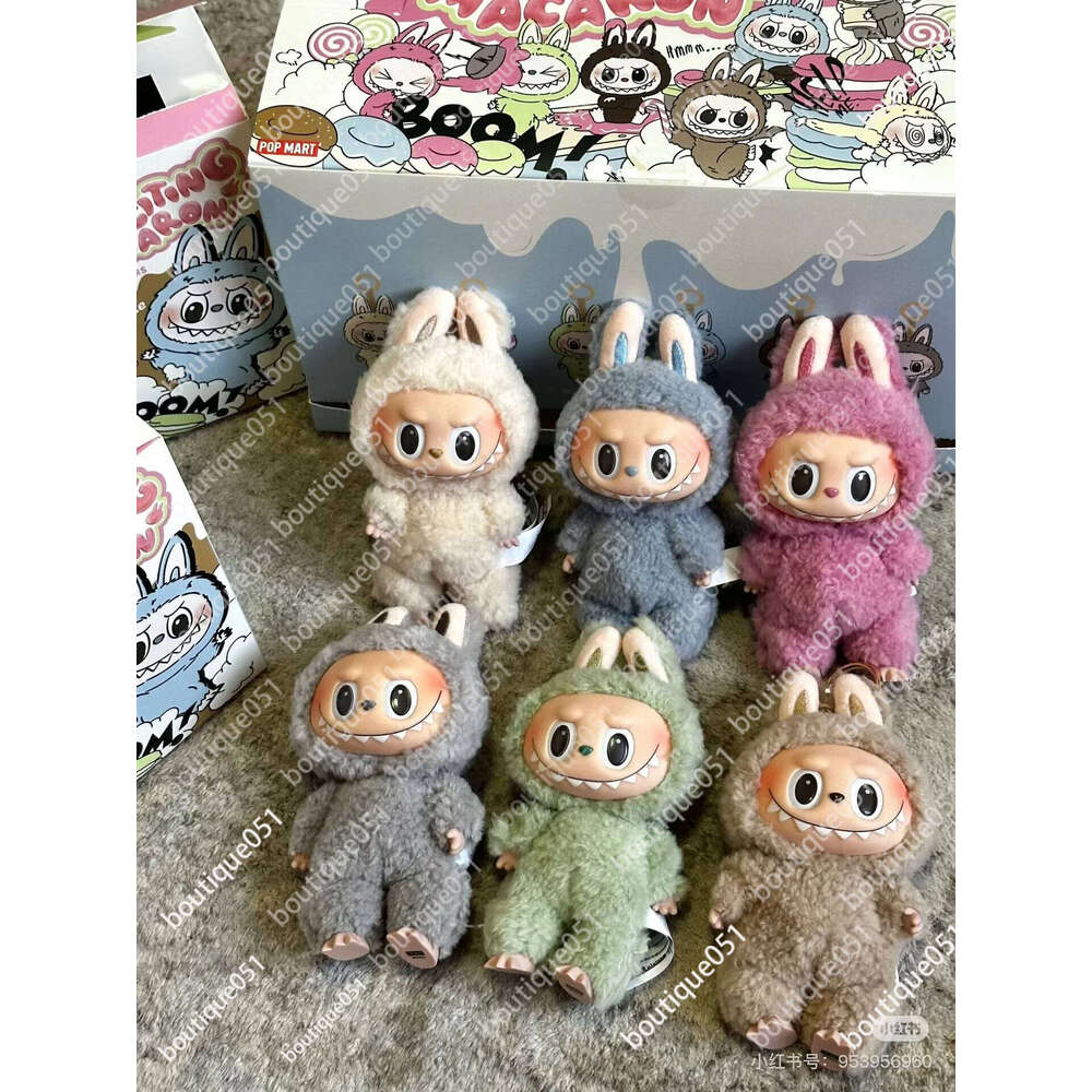 The Monsters V1 V2 V3 Heartbeat aron Enamel Face Blind Box Pvc Figurine Labubu sitting party Kawaii Doll Kid Christmas GiftsT250318