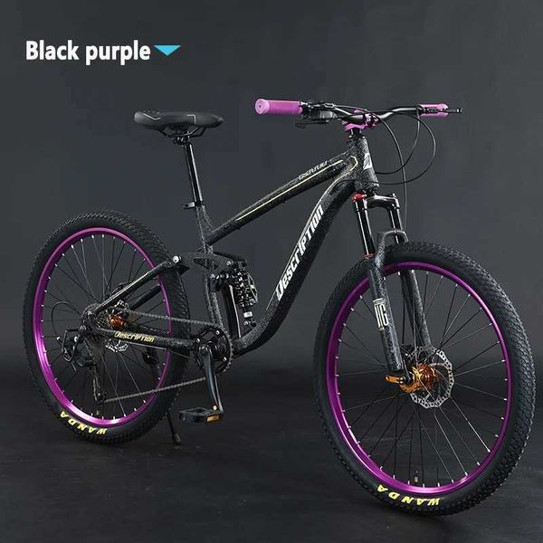 Bikes 27.5-inch soft tailed mountain bike hydraulic dual disc brake shock absorption off-road single disc transmission MTB bike Q241029