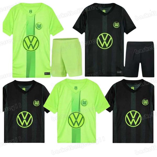24 25 Wolfsburg Soccer Jersey 2024 2025 Home Ginczek Steffen Shirts Away Roussillon Mehmedi Mbabu Brooks Arnold Weghorst Football RRNOLD WIN