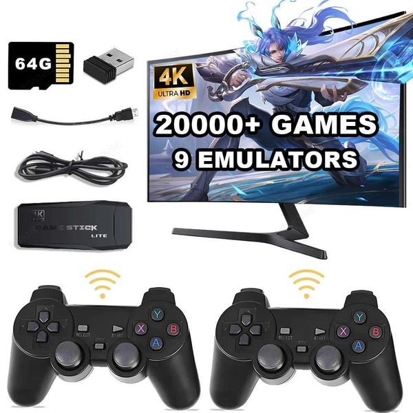 Wireless Game Console M8 Retro Stick with 9 Emators 20000+Games 4K HD 2.4G Controller Plug and Play Video Game Y241109