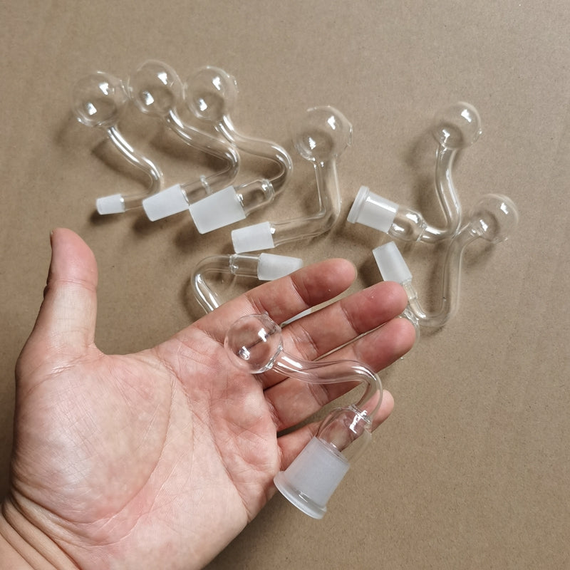 10PCS 10mm 14mm 18mm male female clear thick pyrex glass oil burner Hookahs water pipes For rigs bongs big bowls smoking S style