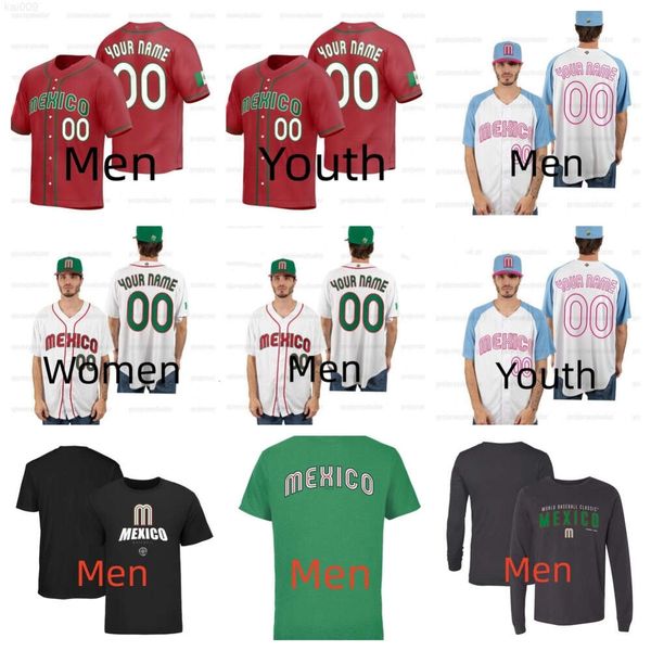 2023 World Baseball Mexico Jersey 7 Julio Urias 99 Alex Verdugo 99 Taijuan Walker 58 Cesar Vargas 43 Patrick Sandoval 59 JoJo Romero Nationa