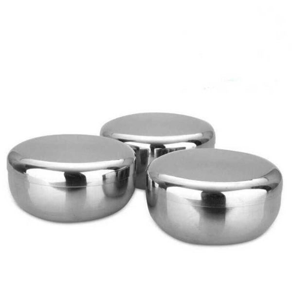 Bowls 50Pcs Stainless Steel Bowl Korean Big Cooked Rice With Cover 10Cm 12Cm Kimchee Thickening Baby Children Tableware Drop Delivery Dhjwz