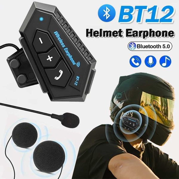 Interphone Motorcycle Helmet accessories intercom helmet BT Wireless Moto Stereo Interphone Handsfree With Reduction Microphone Z241018