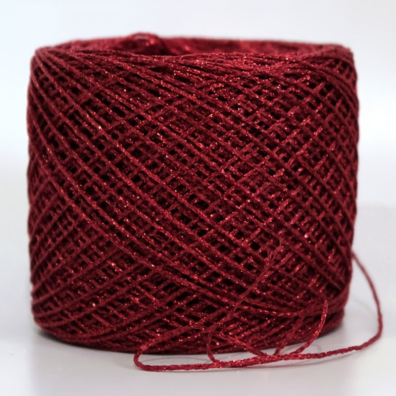 TEMU 1 Roll Mixed Color Glitter Yarn , 50g Polyester Crochet Thread For Diy Knitting, Sweaters, Hats, Bags & Dolls Crafting