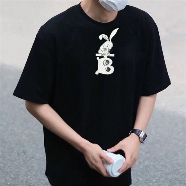 white t shirts for men graphic tee heat press machine for t shirts Women Shirts Fashion Letter Print Round Neck black white designer shirts