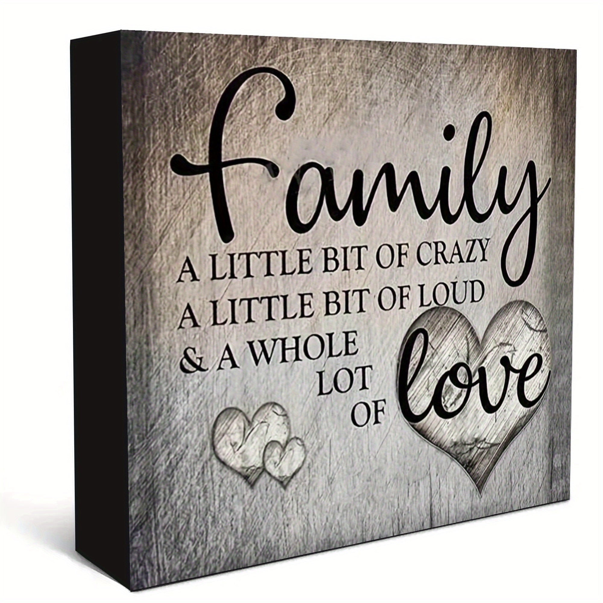 TEMU Theme,rustic Black Wooden , Signs Decorations For Wall Tabletop Desk Decor, Supplies & Shelf Decor,5x5inch