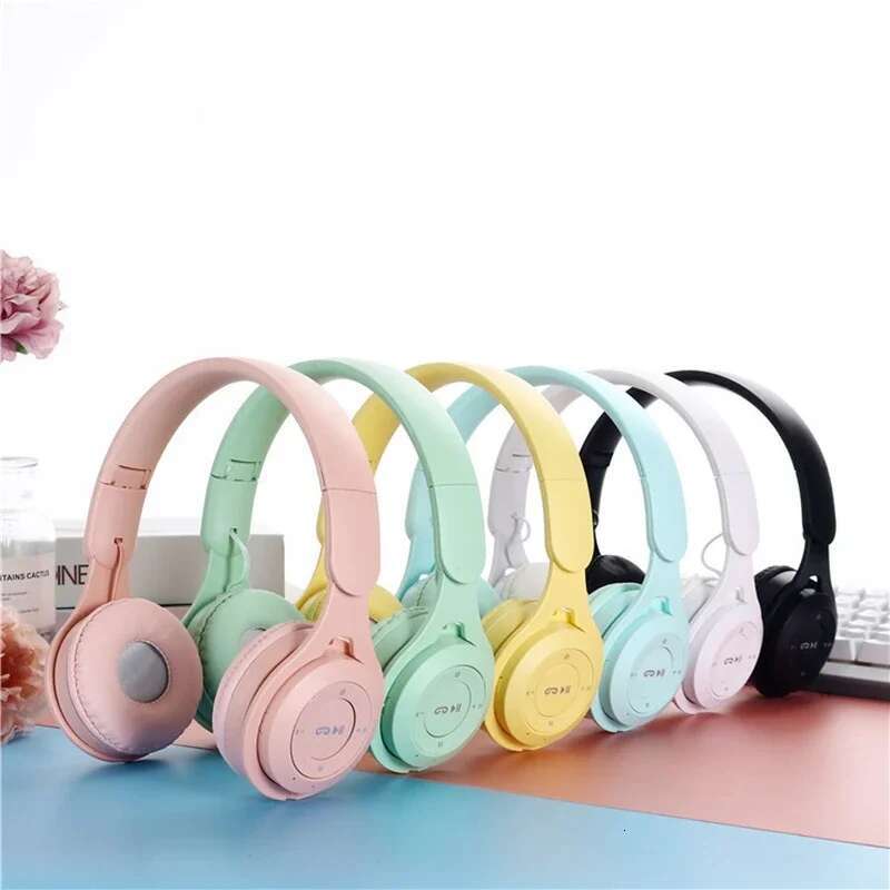 Kids Wireless Bluetooth Earphones Stereo Foldable Helmets Gaming Headsets Over-ear Headphones for Android iPhone15 14