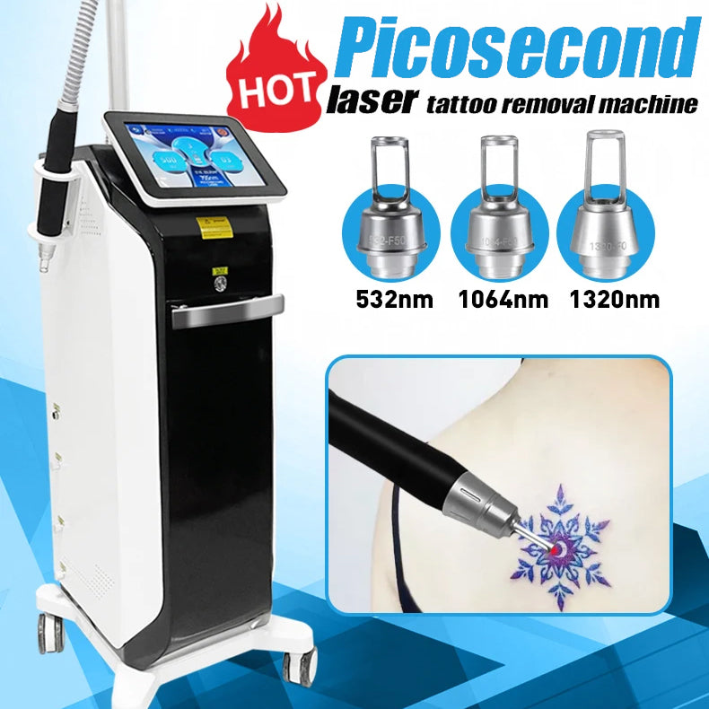 Factory Direct Sale Picosecond Nd Yag Laser Machine Tattoo Eyebrows Washing Pigment Remove Black Face Doll Treatment Whitening Beauty Machine