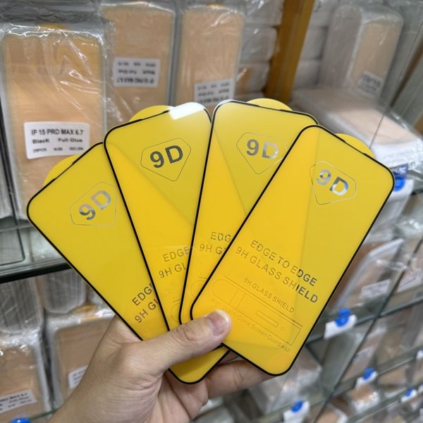 High-Quality 9D Tempered Glass Screen Protector for iPhone Models 16 through 8 Plus