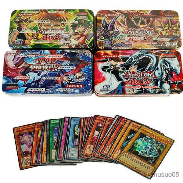 Card Games 41pcs Iron Box No Repetition With Flash Yugioh English Card Muto Full Edition Collection Kids Toy Gift
