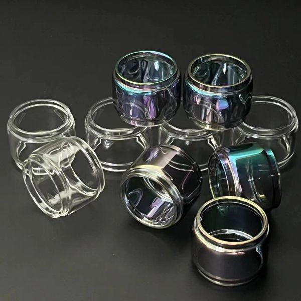 10PCS Bubble-Fat-Bulb Replacement Glass Tube Transparent-Rainbow For ZX-Z-Zeus X-SubOhm-Dual-II-Mesh Glass Decorations
