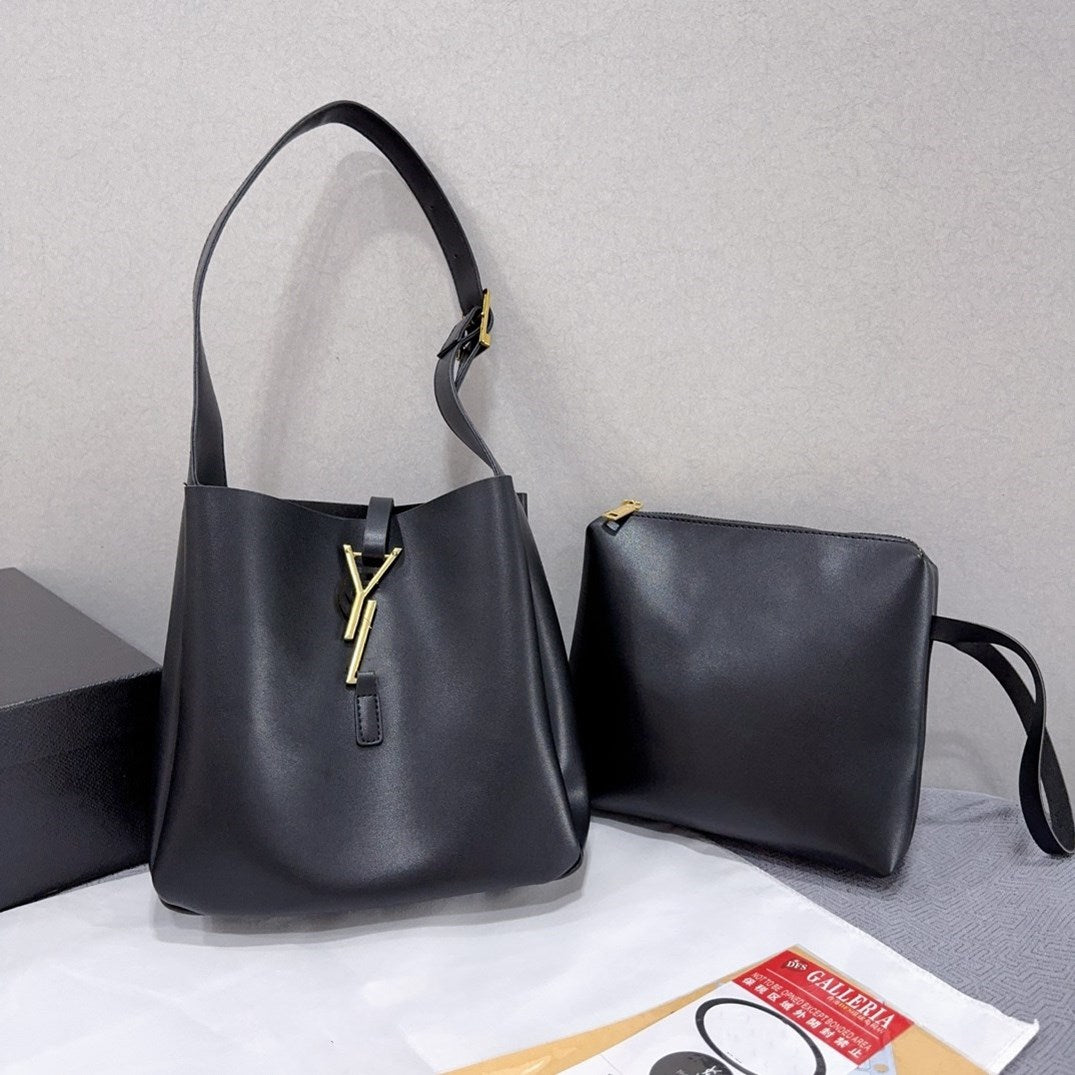 Highs Quality Designer Bag Shoulder Bag handbag Women&#039;s Wallet Stray Bag HOBO Luxury Smooth Leather HighQuality Armpit Bag Fashion Classic Blac